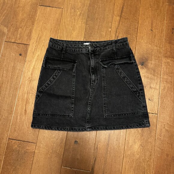 Topshop Black Denim Cargo Mini Skirt | Size 8 | EUC | Utility Style - Picture 7 of 7